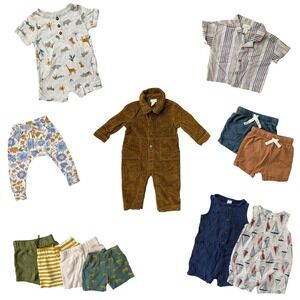 Baby Boy 9M Clothing Bundle 12 Pieces Carter's Cat & Jack Honest Mixed Brands